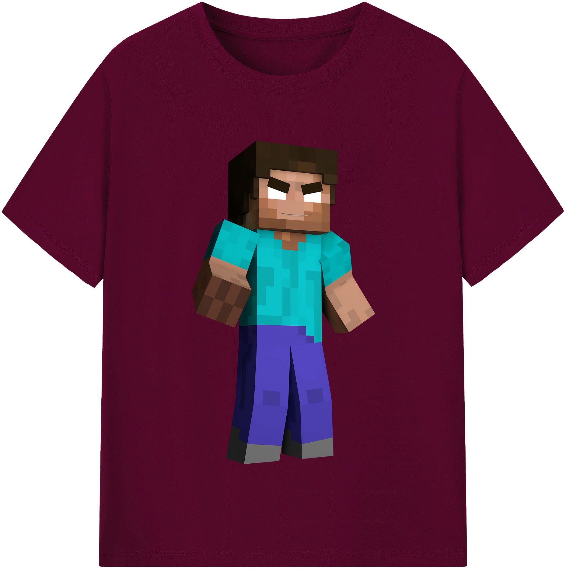 （画像用） マインクラフト ブロックの世界 Minecraft MC Block world レディースカジュアルプリントTシャツ（綿100％）